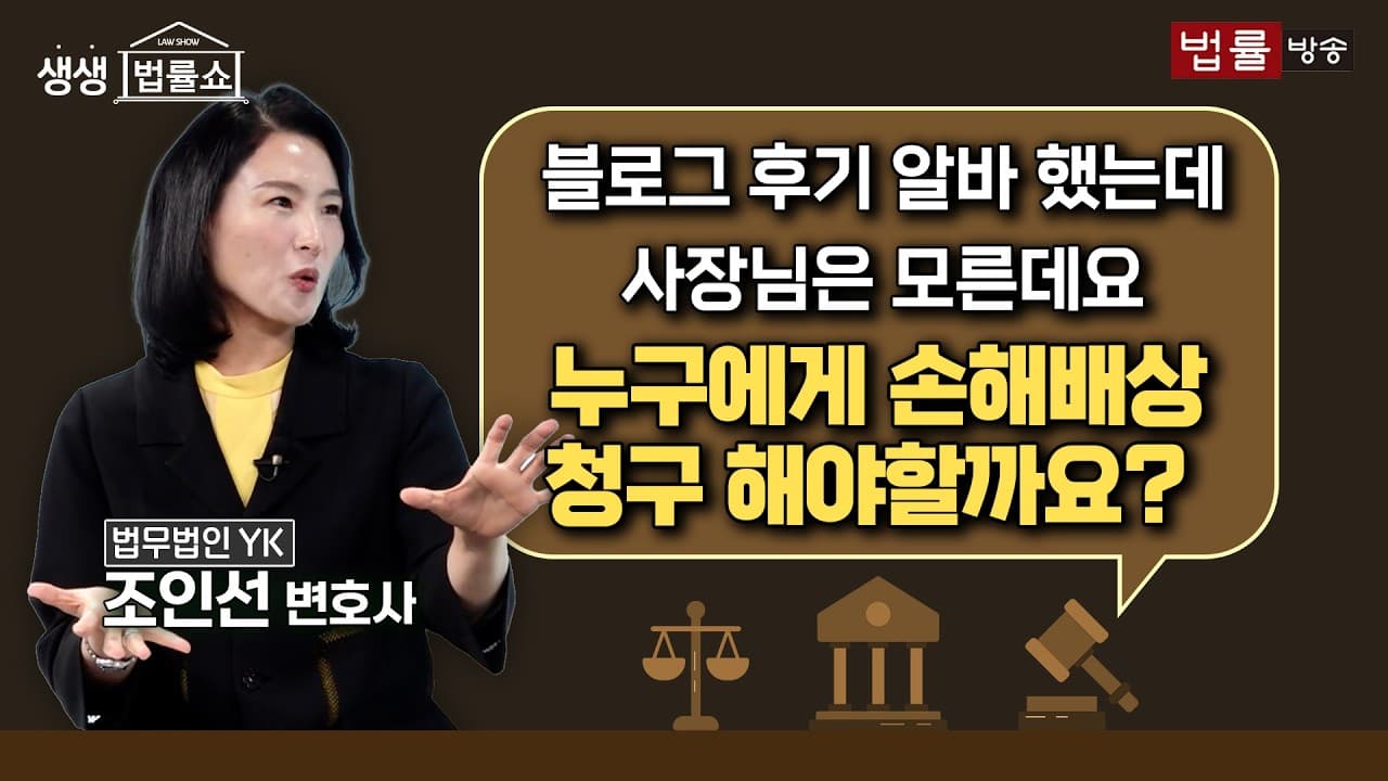 블로그 후기 알바로 누군가 사기쳤다면? [생생 법률쇼 - 상담 HOT CLIP ]