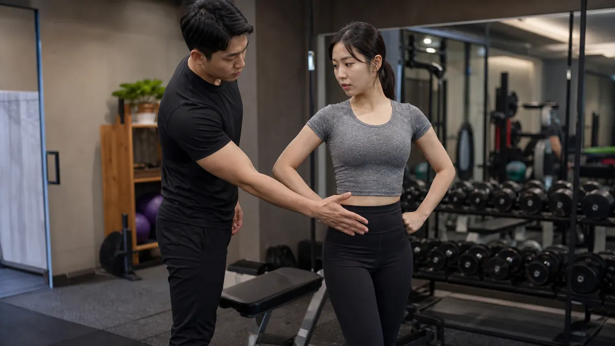 운동 지도 중 신체 접촉의 추행 고의와 자세 교정 목적을 다툰 강제추행 사건